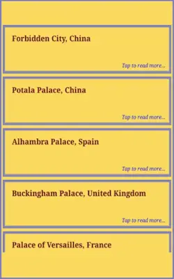 World Famous Palaces android App screenshot 1